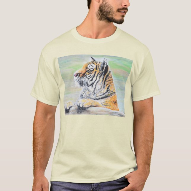 Curious Tiger Painting T-Shirt (Front)
