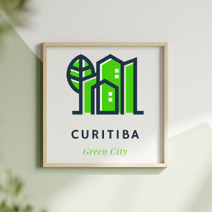 Curitiba Brazil Latin Sustainable Green City Poster