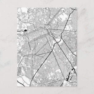 Curitiba Brazil Map Postcard