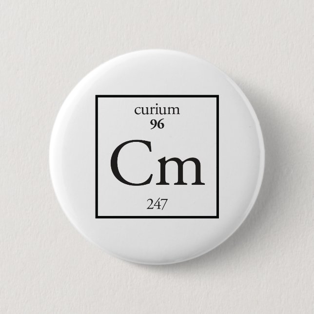 curium 6 cm round badge (Front)