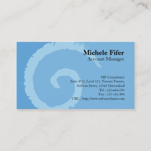 Curl Blue Business Card