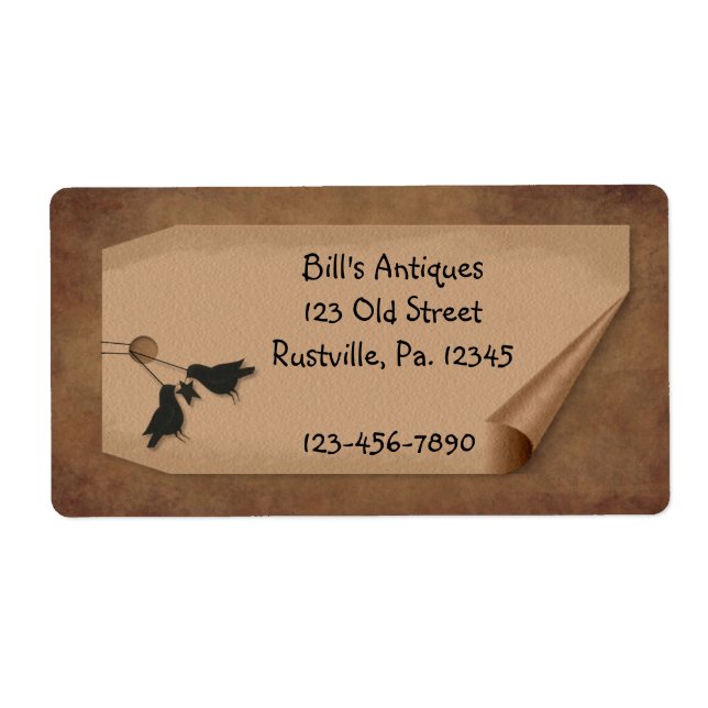 Curl Tag Crows Product Label (Front)