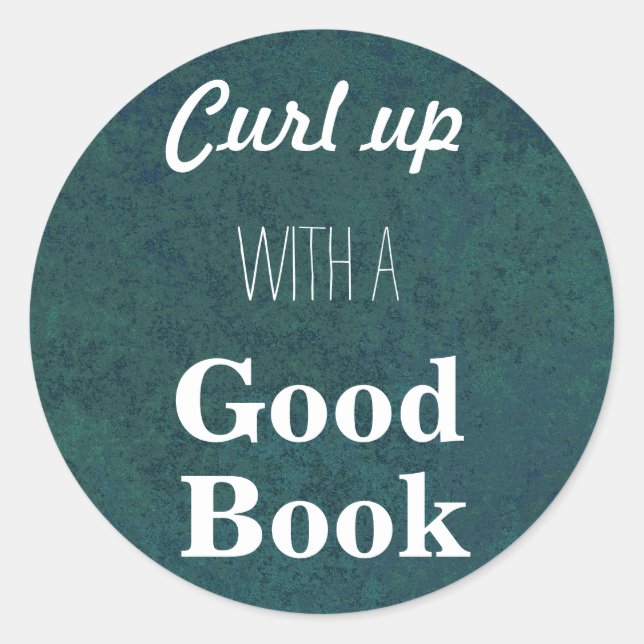 Curl Up with a Good Book Classic Round Sticker (Front)