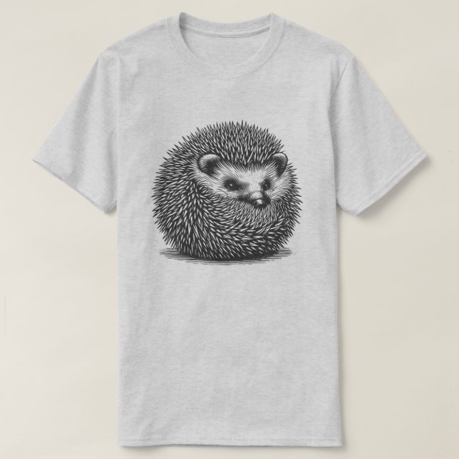 Curled up Hedgehog T-Shirt (Design Front)