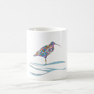 Curlew Multi Colour Stylised Modern Coffee Mug