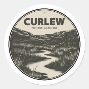 Curlew National Grassland Idaho Stream Classic Round Sticker