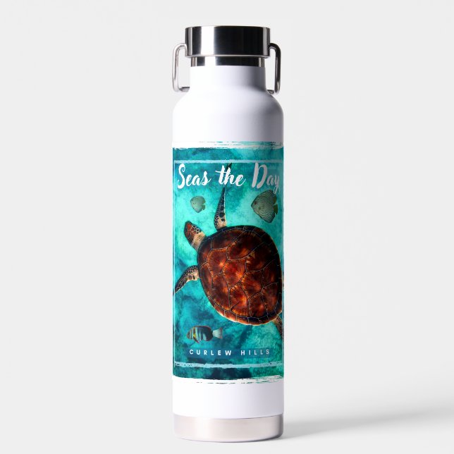 Curlew Turtle Water Bottle (22 oz) (Front)