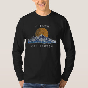 Curlew Washington Mountain Sunset Scene T-Shirt