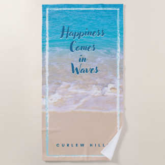 Curlew Waves Beach Towel