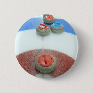 Curling 6 Cm Round Badge