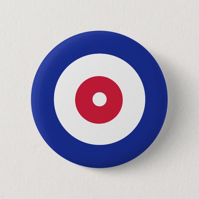 Curling 6 Cm Round Badge (Front)