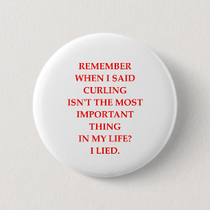 CURLING 6 CM ROUND BADGE