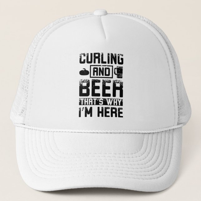 Curling Beer Trucker Hat (Front)