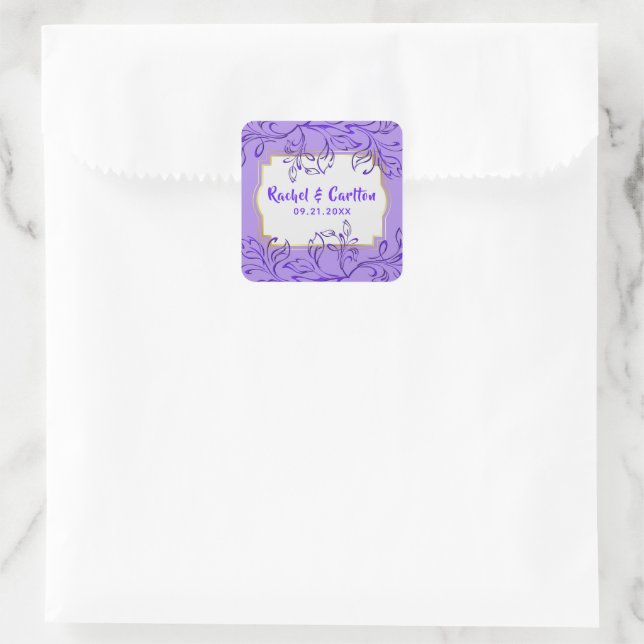 Curling Branch Wedding Sticker (Bag)