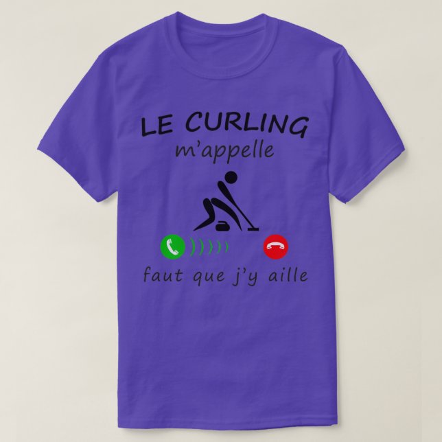 CURLING calls me for a gift T-Shirt (Design Front)
