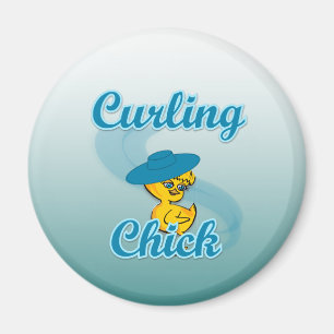 Curling Chick #3 Magnet