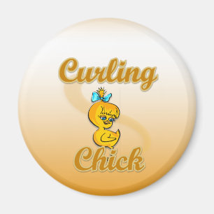 Curling Chick Magnet