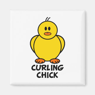 Curling Chick Magnet