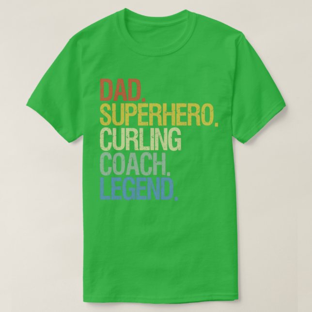 Curling coach dad T-Shirt (Design Front)