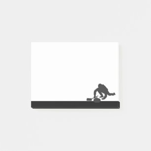 Curling Curler Athlete Sport Silhouette Post-it Notes