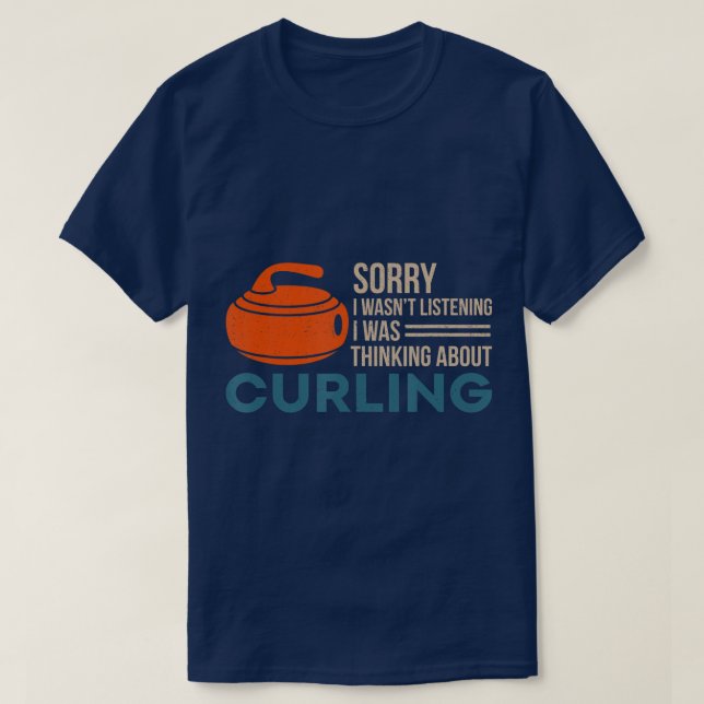 Curling Curler Broom Precision Sport Rink Curling  T-Shirt (Design Front)