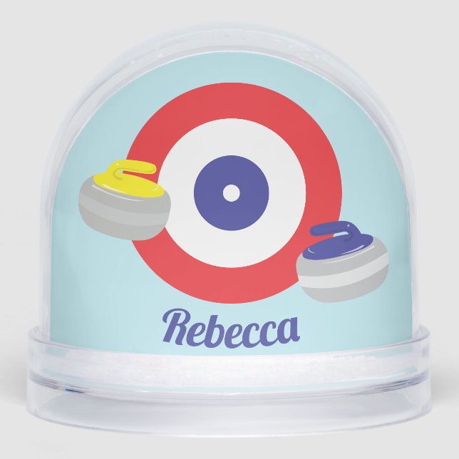 Curling Curler Ice Sport Snowglobe (Front)
