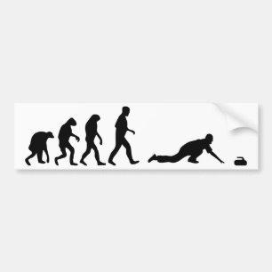 curling evolution bumper sticker