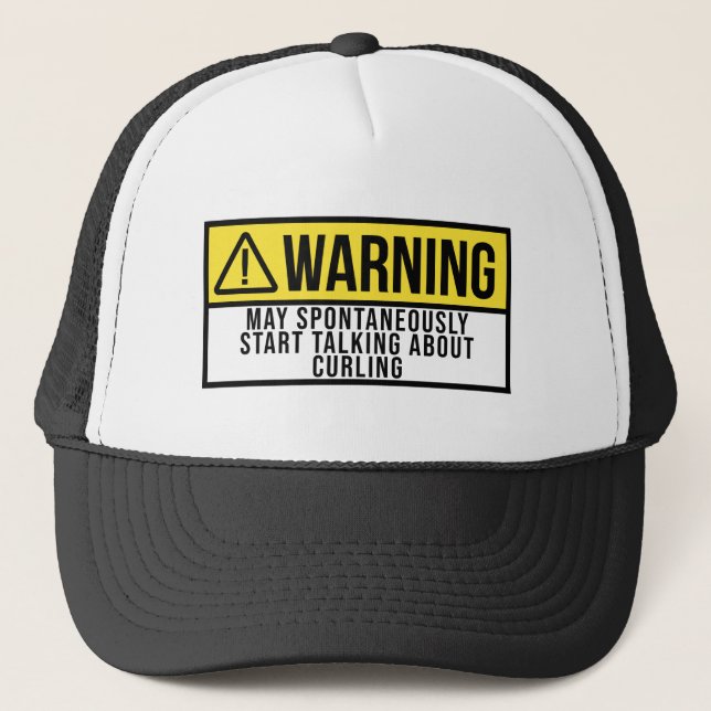 Curling Gift - Curler Funny Saying Trucker Hat (Front)