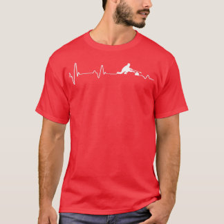 Curling Heartbeat Ekg Pulse Curl Stone Idea 2 T-Shirt