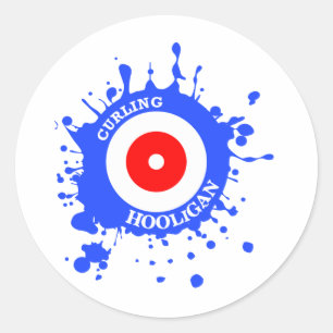 Curling Hooligan Classic Round Sticker