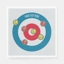 curling House and curling stones top view