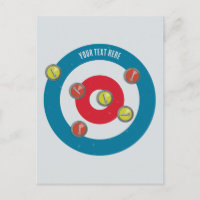 curling House and curling stones top view