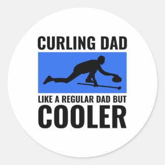 Curling Ice sport Stone Broom Classic Round Sticker
