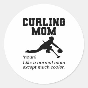 Curling Ice sport Stone Broom Classic Round Sticker