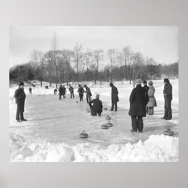 Curling in Central Park NYC Print (Front)