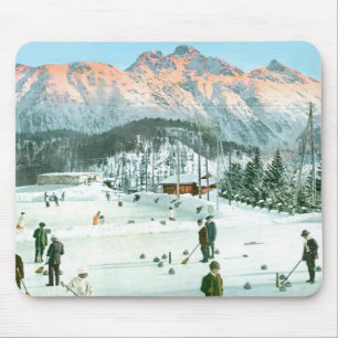 Curling in Switzerland Mouse Pad