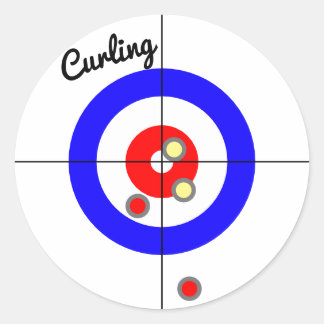Curling is fun classic round sticker
