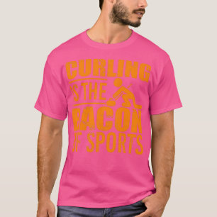 Curling Is The Bacon Of Sports Distressed Orange T-Shirt