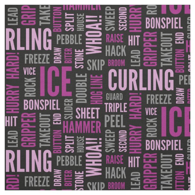 Curling Lingo Fabric - Sangria Purple and Black (Swatch)