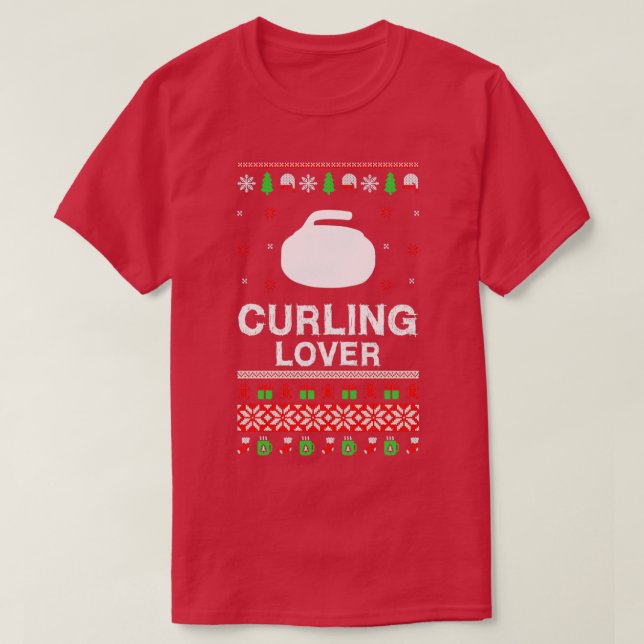 Curling Lover Christmas Funny Design For Gift T-Shirt (Design Front)