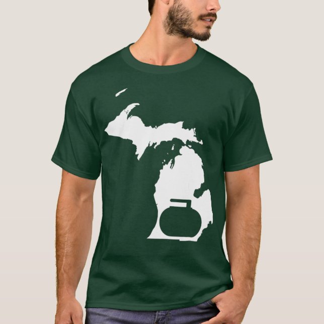 Curling  Michigan T-Shirt (Front)