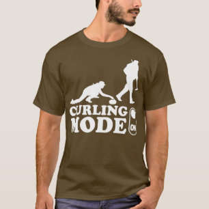Curling Mode On Curler Curling Stone Curling Game T-Shirt