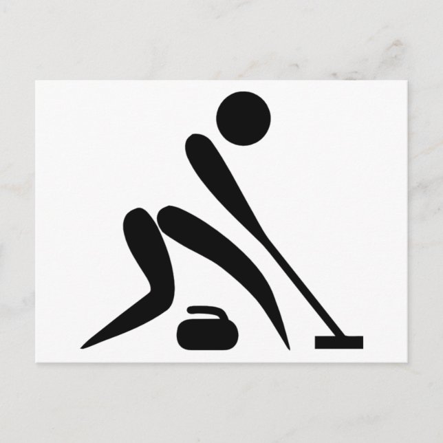Curling Pictogram Postcard (Front)