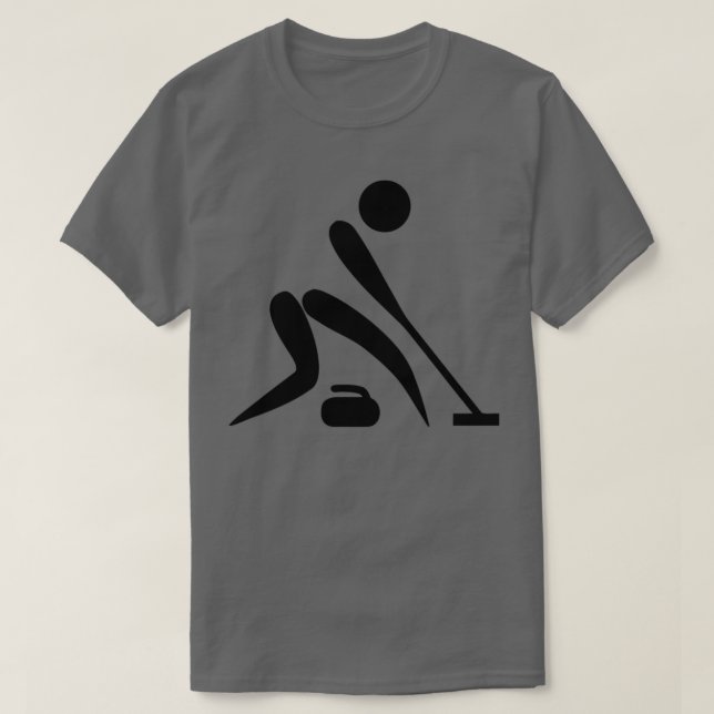 Curling Pictograph T-Shirt (Design Front)