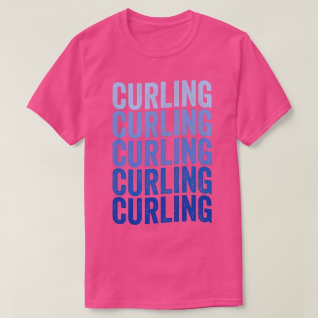 Curling Player Chess On Ice T-Shirt (Design Front)
