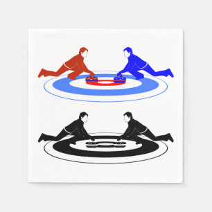 Curling Players Paper Napkins