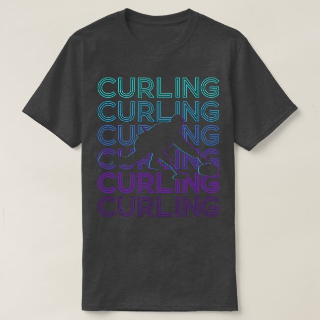Curling Retro Gift T-Shirt (Design Front)