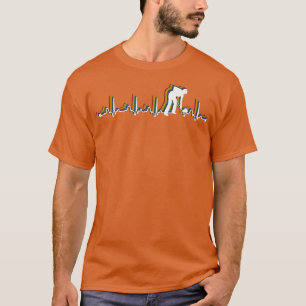 Curling Retro Heartbeat EKG Vintage 80s Premium T-Shirt