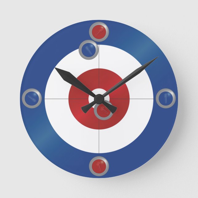 Curling rings wall clock (Front)