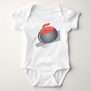 Curling Rock Baby Bodysuit